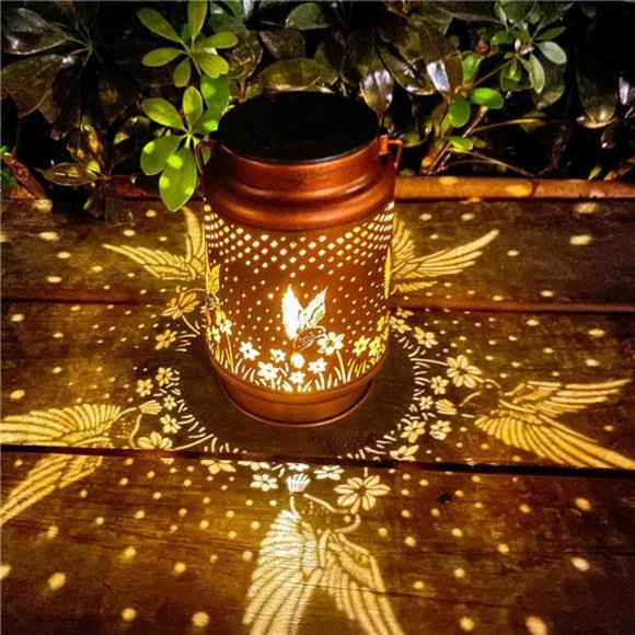 Hummingbird Solar Lantern Lights Outdoor Hanging,Metal Decor Lanterns-Waterproof - Picture 1 of 6